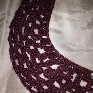 Burgundy Knit Scarf